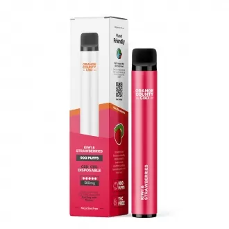 Vaporizador Kiwi y Fresas 500 mg CBD+CBG (listo para usar)